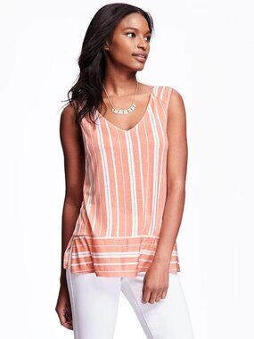 Old Navy Relaxed Split Hem Striped Top